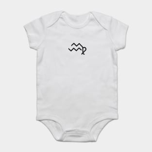 Aquarius and Virgo Double Zodiac Horoscope Signs Baby Bodysuit